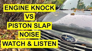 Watch And Listen How A Subaru Engine Rod Knock Vs Piston Slap Sounds Like [upl. by Lauree535]