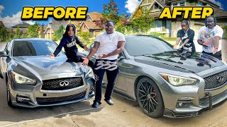 5000 UPGRADE On My Camera Man Infiniti Q50New Wrap Wickerbill Side Skirts [upl. by Oemac]