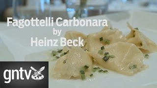 Heinz Beck makes his signature dish Fagottelli Carbonara  GN Guides [upl. by Aremaj84]