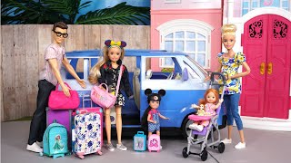 Barbie amp Ken Doll Family Pack For Vacation amp Airport Adventures [upl. by Meehahs]