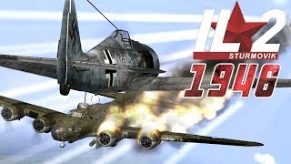 IL2 1946 B17 Combat Wings attacked by Luftwaffe Fighters [upl. by Os]