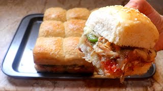 Chicken Sliders Recipe  Juicy Chicken Burger at home  Spicy Cheesy Burger  Without Oven [upl. by Onitnelav]