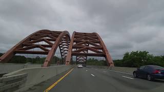 Driving on I87 from Albany to Ballston LakeNew York [upl. by Doak]