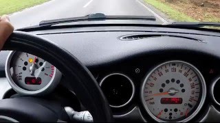 Mini Cooper One r50 16 116PS Beschleunigung 0135 kmh  sound  acceleration [upl. by Hcaz275]