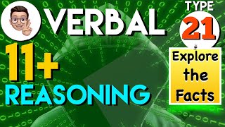 11 Plus Verbal Reasoning  VR Type 21  Explore the facts  Lessonade [upl. by Trill]