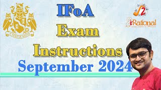 IFoA Exam Instructions Sept 2024 [upl. by Fields]