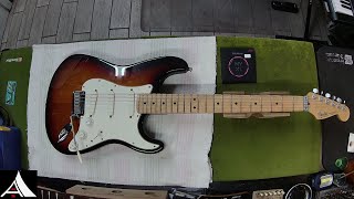 Fender Strat Plus Restring and Floating the Tremolo [upl. by Esserac658]