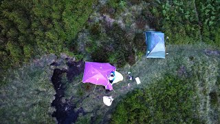 Flying my DJI Mini 2 SE Drone while wild camping at Alport Moor 190724 [upl. by Yrrem305]