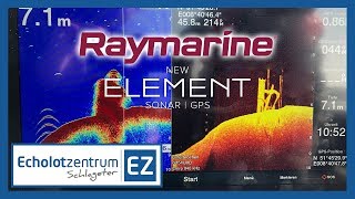 LiveTest Raymarine Element mit HV100 Geber auf dem Wasser  Echolotzentrumde [upl. by Curson]