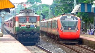 Dangerous Trains Speed at 130 Speed 🔥 Vande Bharat  WAP7 PASSENGER TRAIN at Full SPEED train [upl. by Jc]