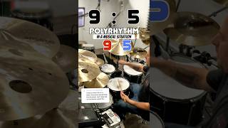 Playing A 95 Polyrhythm In A Song drums [upl. by Anayek]