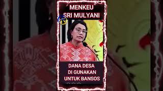 DANA DESA DI GUNAKAN UNTUK BANSOS srimulyani mentri mentrikeuangan mentrijokowi [upl. by Uchida]