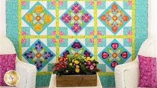 Making Block 1 of the World of Blossoms BlockoftheMonth  a Shabby Fabrics Tutorial [upl. by Atikihs921]