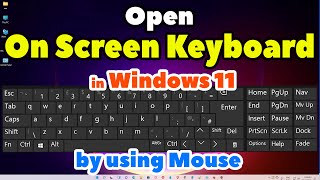 How to Open On Screen Keyboard in Windows 11 Without Keyboard  Open On Screen Keyboard With Mouse [upl. by Nicolina]