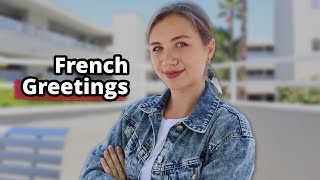 French greetings  Guide to French pronunciation  French for beginners [upl. by Oirromed]