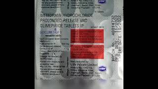 Glycomet GP 1 tablets Uses composite USV company [upl. by Peria94]