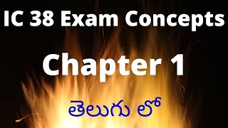 IC 38 EXAM CONCEPTS IN TELUGU  CHAPTER 1 [upl. by Anilegnave920]