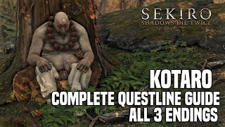 Sekiro Shadow Die Twice  KOTARO Complete Questline Guide ALL 3 POSSIBLE ENDINGS [upl. by Wit]