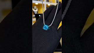 Omnia Bettina Sky Blue Necklace 925 Silver in High Quality Simulated Diamonds [upl. by Nhor]