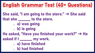 English Grammar Test 40 Questions [upl. by Ettelloc]