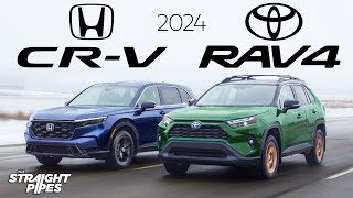 2024 Honda CRV vs Toyota RAV4 Review  BEST SELLERS [upl. by Delmore701]