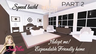 🏡 Classic Surburban Friendly home  PART 2  Adopt me  speed build [upl. by Alleuqcaj50]