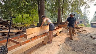 Milling Our Own Lumber For A DIY Deck  Off Grid Living [upl. by Emelyne947]