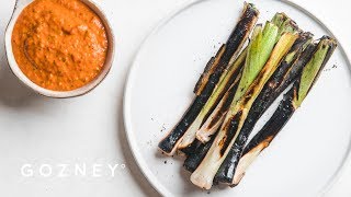 Charred Baby Leeks with Romesco Sauce  Roccbox Recipes  Gozney [upl. by Atiuqcaj]