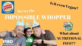 Burger Kings Impossible Whopper Review IS IT EVEN VEGAN [upl. by Adnarim]