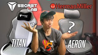 Best Gaming Chair or Ultimate Office Chair Secretlab Titan Evo 2022 vs Herman Miller Aeron [upl. by Ahsenauq]