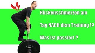 Rückenchmerzen NACH dem Training  Das solltest du tun ➡➡➡ [upl. by Oirevlis]