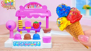 Rainbow Ice Cream Ideas🍂Freeze Miniature Rainbow Ice Cream Making Cake Decorating Ideas🍂Sweet Baking [upl. by Eitra362]