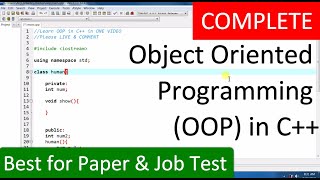 OOP object oriented programming in c tutorial one video hindi urdu OOP complete course hindi urdu [upl. by Ailak82]