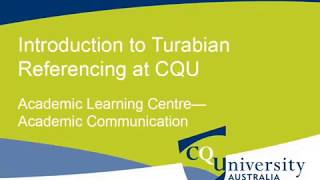 Turabian referencing [upl. by Pulling]