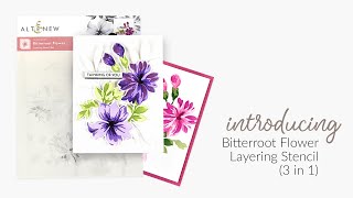 Gorgeous Bitterroot Flower Layering Stencil Set [upl. by Shanley]