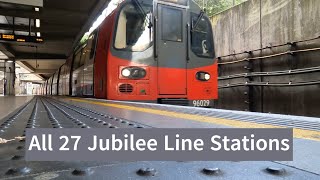 All 27 Jubilee Line Stations [upl. by Lidstone]