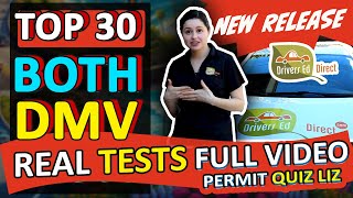 New Update Top DMV Test Questions  Permit Test meets Driving Test Full Video 30 Exam Questions [upl. by Aowda]