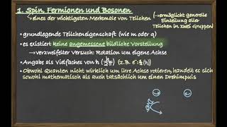 Teilchenmodell01 Fermionen Bosonen Pauli Spin Teil1 [upl. by Stronski]