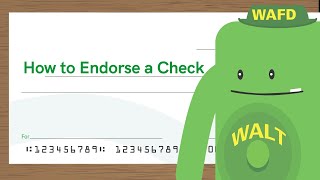 How to Endorse a Check 101  How to Endorse a Check to Someone Else and Mobile Deposit  WaFd Bank [upl. by Dlawso]