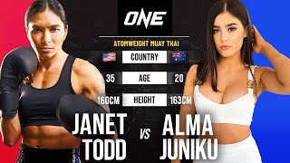 Womens Muay Thai BANGER 🤩 Janet Todd vs Alma Juniku  Full Fight [upl. by Lednek]