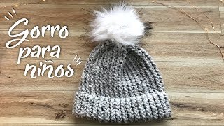 GORRO PARA NIÑOS EN TELAR CIRCULAR  Daniis Ways ♡ [upl. by Seyer]