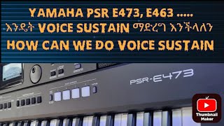 እንዴት PSR E473 E463 ቮይስ SUSTAIN ማድረግ እንችላለን How can we do voice sustain SammySam1 [upl. by Modla]