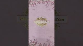 Wedding invitation card designs invitationvideo wedding weddingcards fithafantasyworld shorts [upl. by Epuladaugairam]