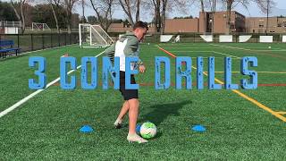 3 Cone Soccer Drills Any Time Any Where 👍 Bonus soccer skills Tik Toks and juggling challenge [upl. by Anor]