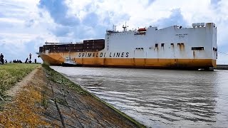 inbound ConRo car carrier berthing Container Autotransporter GRANDE CONGO Emden IBPI IMO 9437921 [upl. by Idaf176]