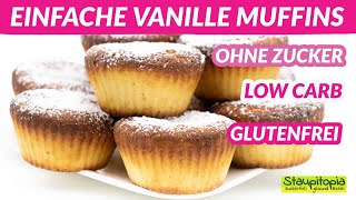 Vanille Muffins ohne Zucker  einfach saftig lecker [upl. by Aihtak]