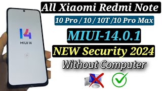 Xiaomi Redmi Note 10 Pro Note 10T Note 10 Note 10 Pro Max Frp bypass  MIUI1401 Without Pc [upl. by Hsirk]