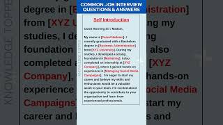 Most Common Job Interview Questions and Answers [upl. by Arocet]