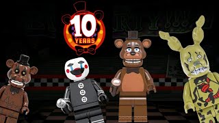 FNAF 1  4 LEGO TIMELINE  10th Anniversary Unofficial  original by piecemaster14 [upl. by Kaden]