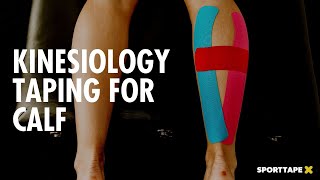 Kinesiology Taping for Calf Pain  How To Strap The Calf Using Kinesiology Tape [upl. by Olfe]